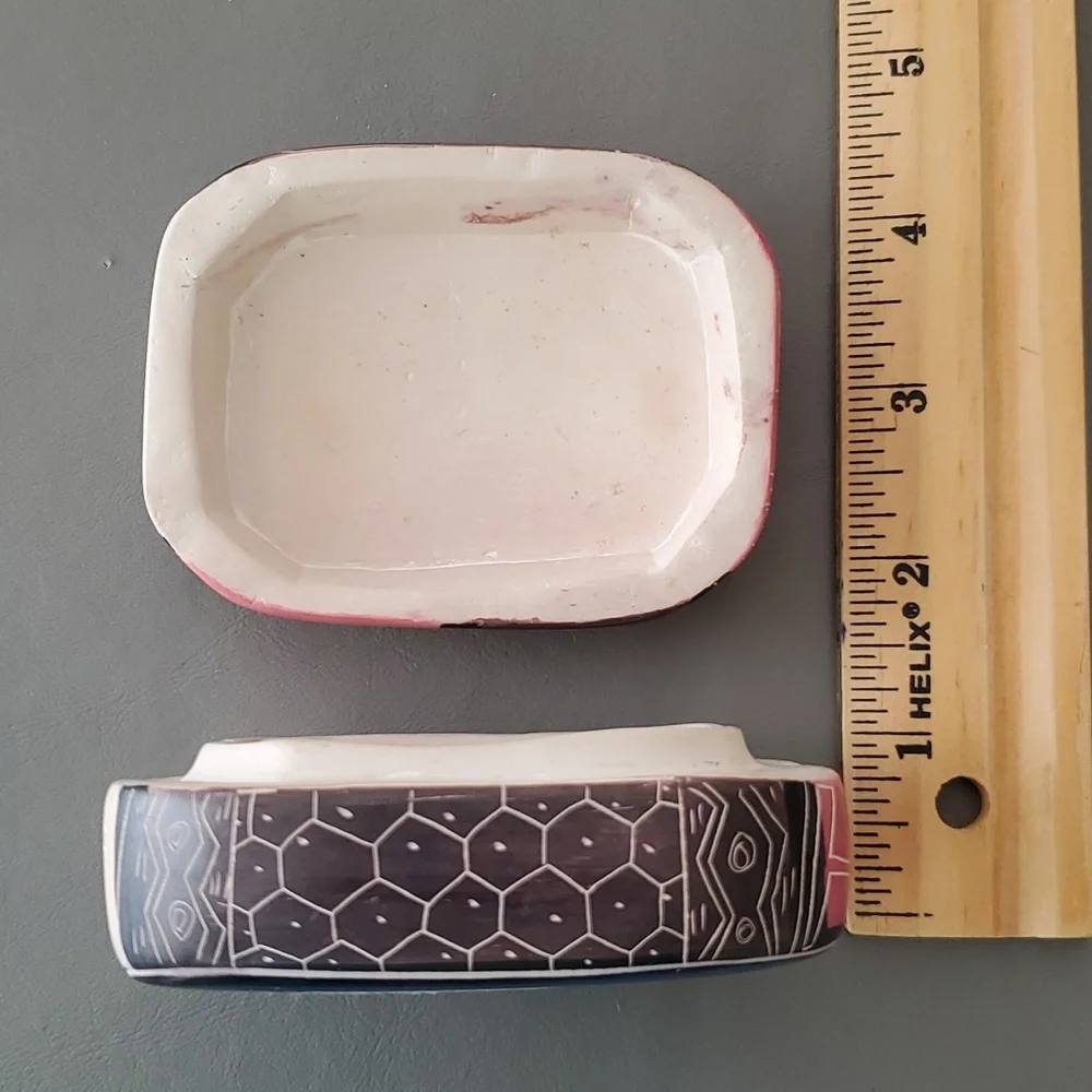 Besmo Soap Stone Hand Carved Trinket Box